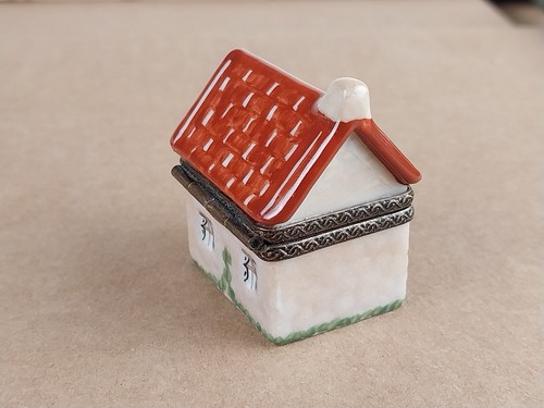 Limoges Frankreich Peint Main Home Sweet Home Andenken Schmuckschatulle - Bild 2 von 9