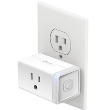 Kasa Smart Plug Mini Energy Monitoring Smart Home Wi-Fi Outlet Alexa KP115-White