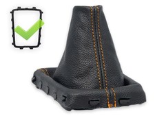 SCHALTMANSCHETTE FUR VOLVO XC70 II FL 2014-2016 SCHALTSACK NAHT ORANGE + RAHMEN