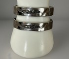 Silver Tone & Smokey Stones Cuff Bracelet