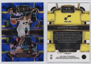 2023 Panini Select Concourse Blue Cracked Ice Prizm Keyonte George #75 Rookie RC