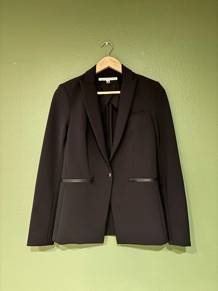 VERONICA BEARD Iconic Dickey Jacket Scuba Single Breasted Blazer Size 0 - Image 3 of 4