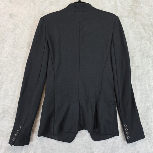 Diesel Blazer Jacket Women's Size XXS Black Knit Fitted Slim One Button Stretch - Picture 2 of 14