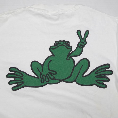 Camisa De Colección Peace Frogs Para Hombre Grande Blanca Manga Larga EE. UU. 90s Sostenible De Colección - Imagen 12 de 15