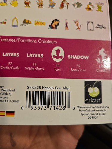 DISNEY CRICUT CARTRIDGE HAPPILY EVER AFTER - Picture 3 of 5
