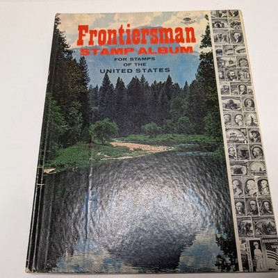 1967 Frontiersman Stamp Album US Postage Whitman Hardcover Vtg Philately Hobby