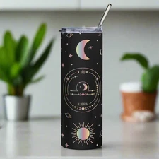 Libra Zodiac 20oz Stainless Steel Libra Zodiac Tumbler, Libra Zodiac Gifts