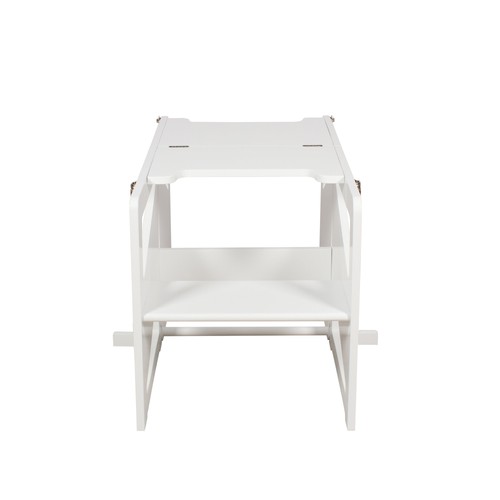 Childcare Wooden 2-in-1 Convertible Learning Tower With Desk Mode - White - Picture 8 of 14