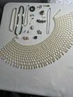 Vintage Art Deco Jewelry Lot 18pcs Cameo Sterling Pearls Malachite Celluloid