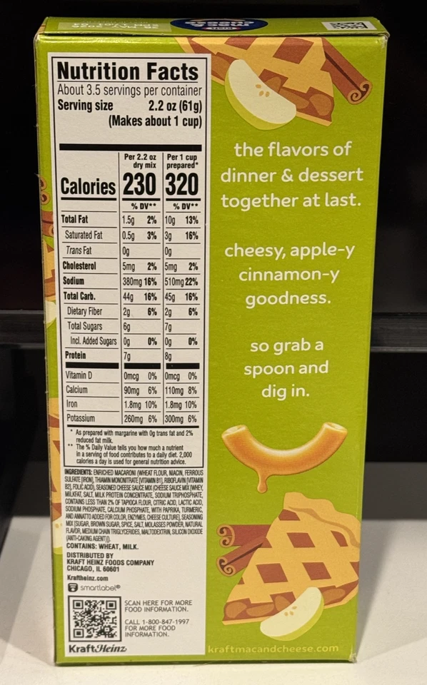3x Kraft Mac & Cheese Tarta de Manzana Cena Edición Limitada 2025 Acción de Gracias 3 Cajas Foto 2 de 3
