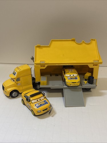 Disney Pixar Cars 1 RPM Hauler Yellow 64 #11 Mattel 1:55 HTF READ - Picture 20 of 24