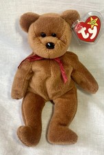 Rare Vintage 1995 TY Beanie Babies TEDDY The New Face Bear VG Condition. PVC