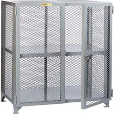 Little Giant? Welded Vented Locker, 1 Shelf, 73"W x 33"D x 52"H, Gray, Assembled