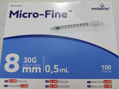 BD Embecta MICRO FINE+ U100 8MM, 100X0.5ml Insulinspritze