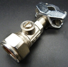 Self Bore  / Cutting 15mm  Tap with 15mm Isolation Valve - for Garden Supply etc