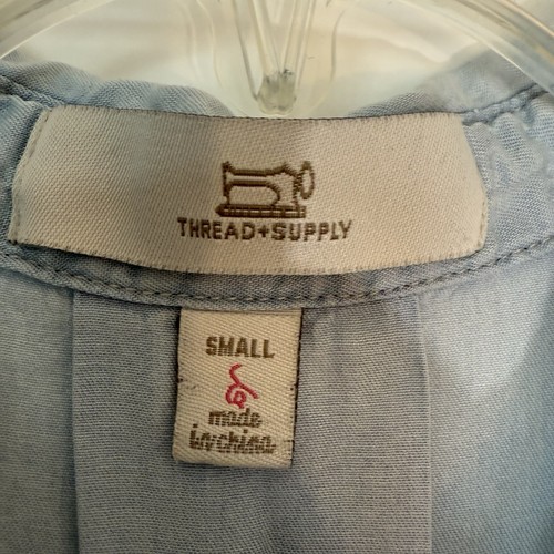 Thread And Supply Felicia Chambray Kleid Damen Größe Small Knopfleiste ärmellos - Bild 4 von 11