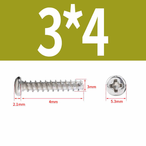 M1.4-M4 Carbon Steel Phillips Pan Head Self Tapping Screws Hardened Flat Tail - Picture 37 of 95