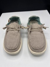 Hey Dude Wendy Womens 7 EU 38 Chambray Beige Slip On Loafers Casual Shoes