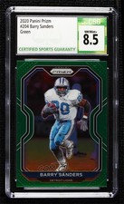 2020 Panini Prizm Green Prizm Barry Sanders #204 CSG 8.5 HOF