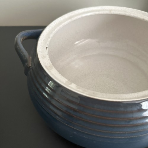 Vtg Mikasa Stoneglaze COPENHAGEN BLUE 2 Qt Round Covered Casserole Dish F6501 - Picture 9 of 11