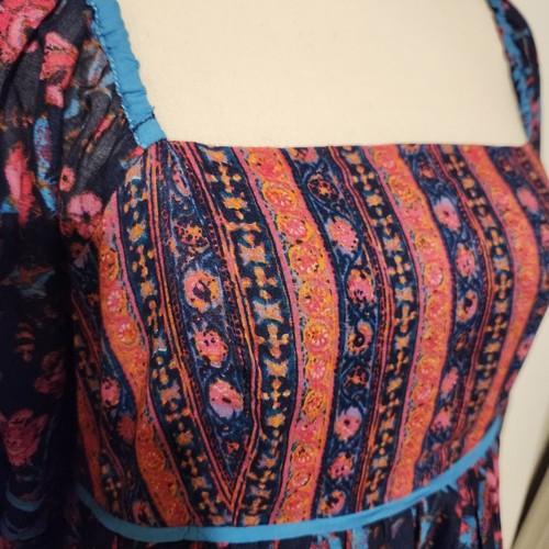 NWT free People Endless Afternoon Boho Mini Dress Balloon Sleeve SZ L - Picture 5 of 16