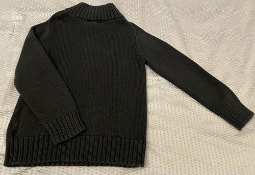 Ralph Lauren Boy's 1/4 Zip Blue L/S High Neck Sweater By Ralph Lauren, Size 7 - Picture 3 of 4