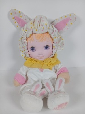  Vintage Playskool Jammie Pies Doll Bunny Slippers 1980s Plush Faded Logo Slippe