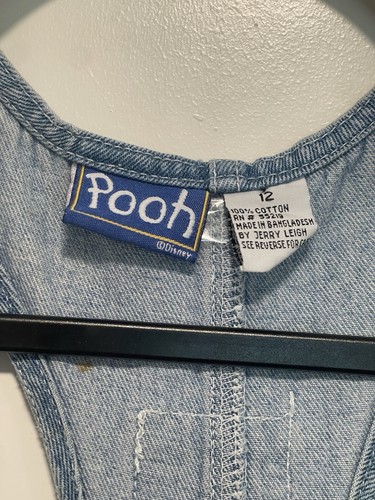 Vintage Disney Winnie the Pooh Denim Overalls youth Jerry Leigh - Picture 6 of 8