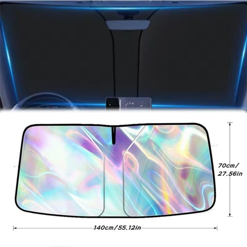 Car Windscreen Sun Shade Foldable Cover UV Heat Reflective Sun Visor 140x70cm - Picture 5 of 11
