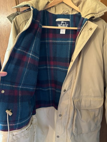 Woolrich Vintage 90s Wool Blanket Lined Chore Trench Coat / Size L / USA Made - Picture 4 of 9