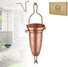 Pure Copper Rainwater Chain Catcher/Diverter 8.5' Roof Downspout/Gutter Collect