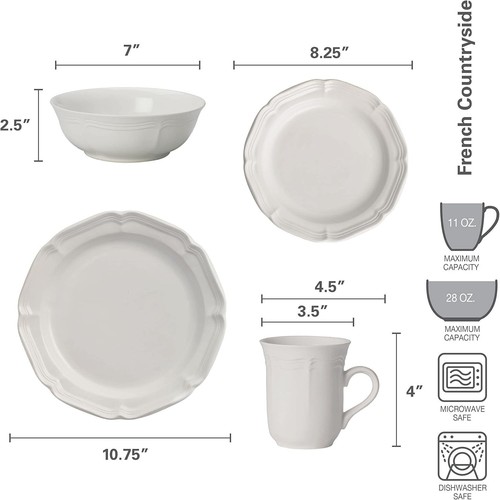 Modern French Countryside 16-Piece Dinnerware Set for Effortless Dining Elegance - Picture 5 of 6