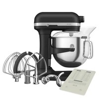 KitchenAid Artisan Cast Iron Black 6.6L Bowl Lift Food Mixer With FREE Gift