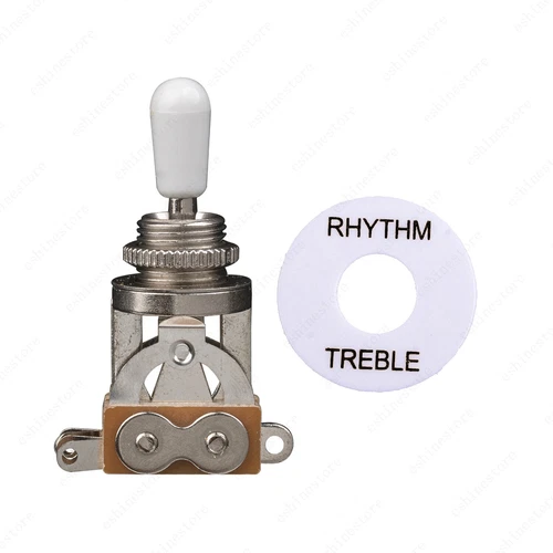 NEW Chrome 3-Way Toggle Switch & Plate for Gibson/Epiphone Les Paul Guitar