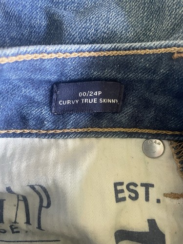 Gap Curvy True Skinny Damen Blau Used Skinny Jeans Medium Wash 00/24P - Bild 6 von 12