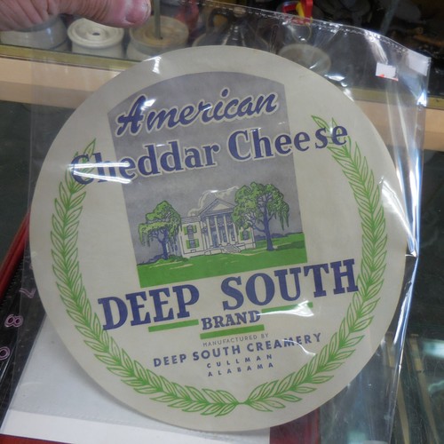 Vintage Deep South Milk Creamery Cheese Box Emblem Cullman Alabama Rare - Picture 2 of 6