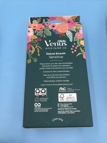 3 Gillette Venus Razor Deluxe Smooth Sensitive, Metal Handle 2 Refills - 5 Blade - 第 6/7 張圖片