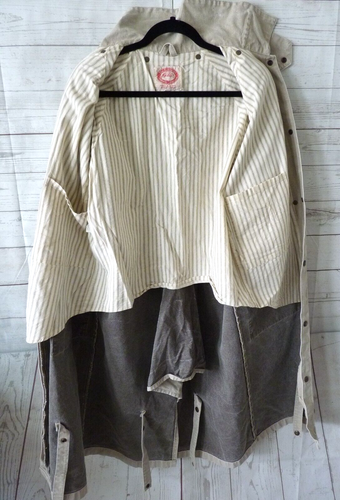 Vtg. The Australian Outback Collection Tan Oatmeal Duster Coat Canvas Men's XS - Bild 6 von 11