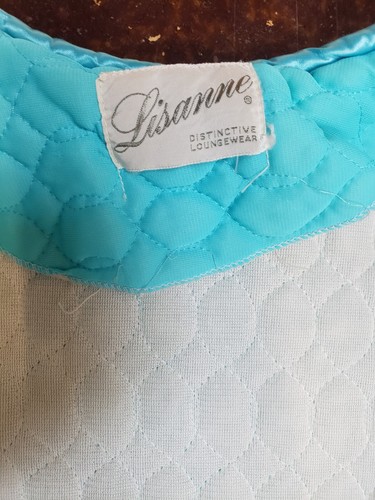 Lisanne Distinctive Loungewear Quilted Full Length Zip Front 1960s Robe *Flaws* - Picture 14 of 16