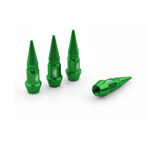 4PCS Aluminum Car Tires Stem Caps 45mm Spiked Lug Nut Wheel Rim Air Valve Cover - Picture 11 of 14