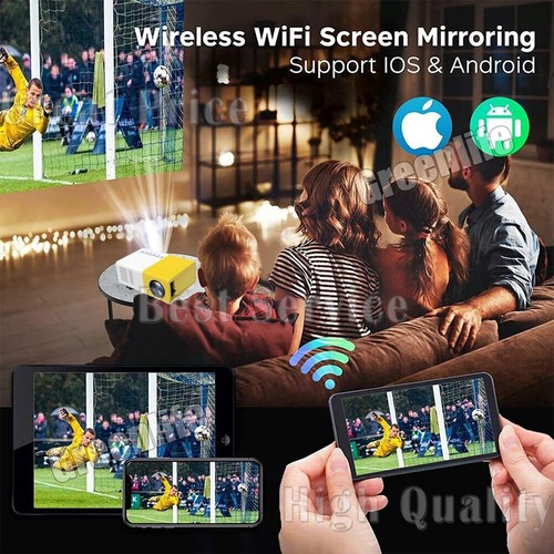 Mini Projecteur Portable HD LED WiFi Bluetooth pour Téléphone Vidéo Maison - Photo 8/25
