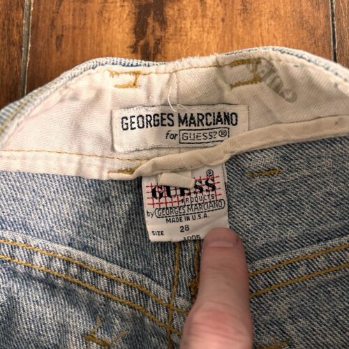 VTG Guess Jeans George Marciano High Rise Button-Fly Tapered 28 (fits 26x30) - Picture 5 of 11