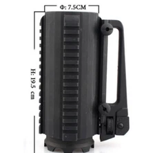 Black Tactical Battle Mug Detachable Carry Military Rail Mug Cup Hunting Kit New
