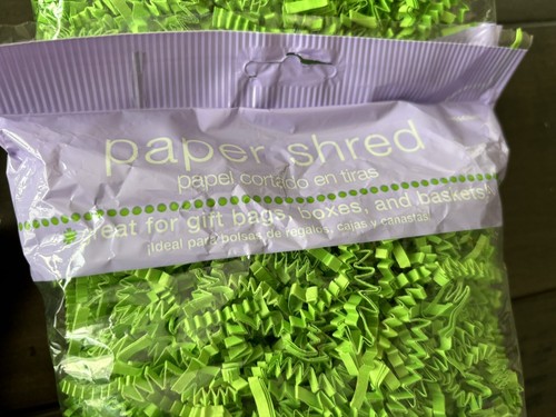 Crinkle Paper Easter Green & Purple Shredded Basket Filler Stuffing 4 Bags - Picture 2 of 2