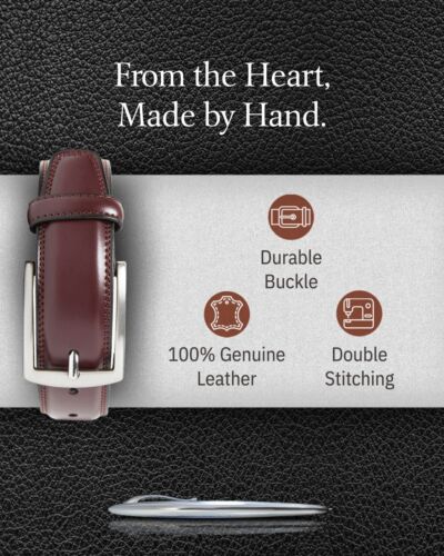 Mens Belt Genuine Leather Belts For Men Dress Belt for Mens Many Colors & Sizes - Picture 38 of 47