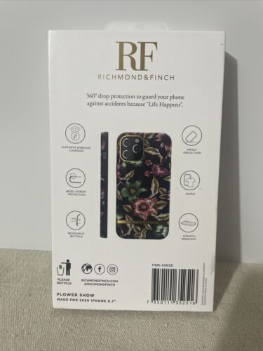 Richmond & Finch Phone Cover, Flower Show, Fits iPhone 12 Pro Max, NIB, Beautif - Picture 3 of 7