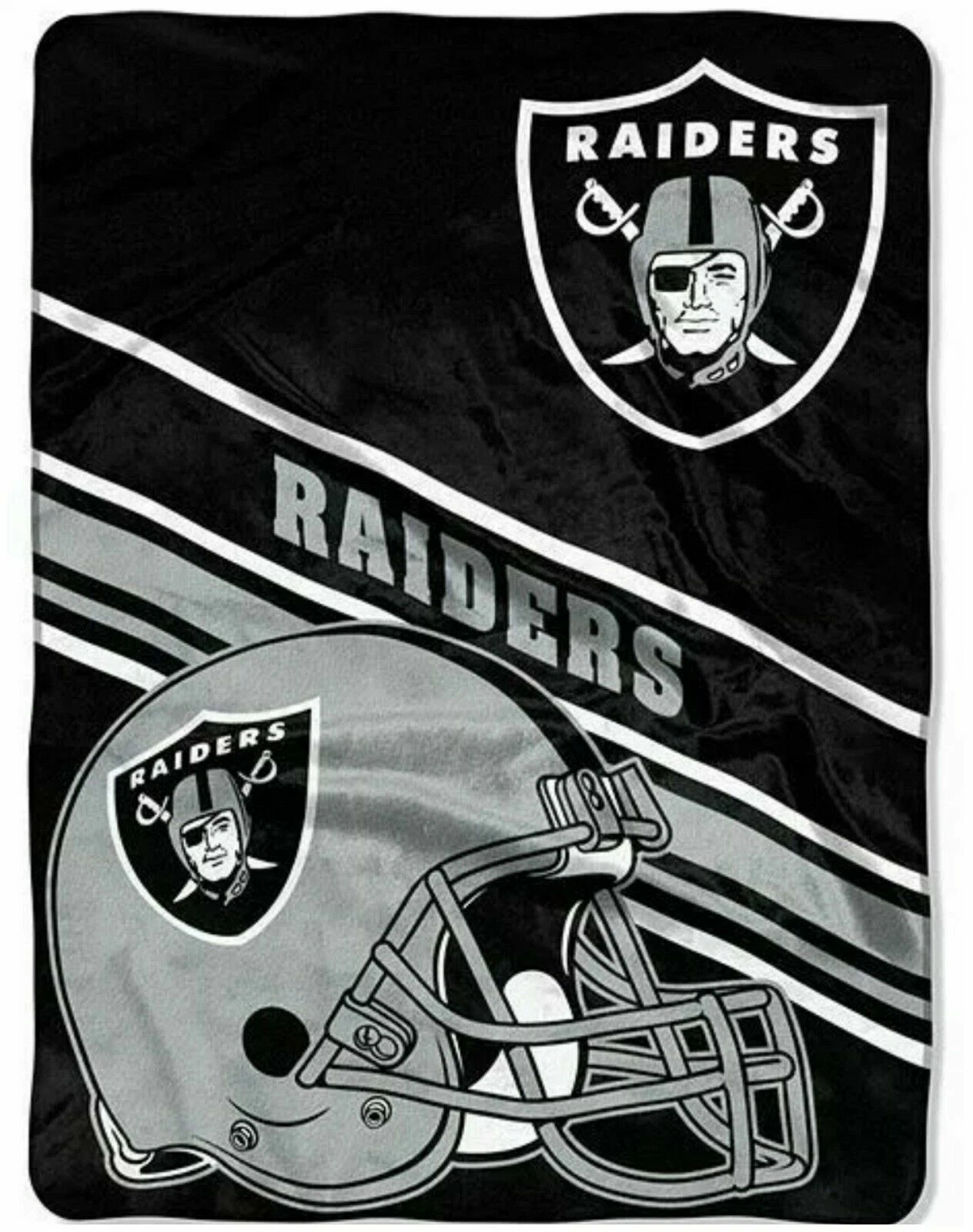 Las Vegas Raiders Football Royal  Raschel Throw Blanket