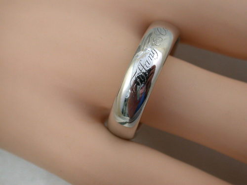Edler schwerer - Ring Platin 950 Tiffany & Co Modell 6mm - Bild 9 von 10