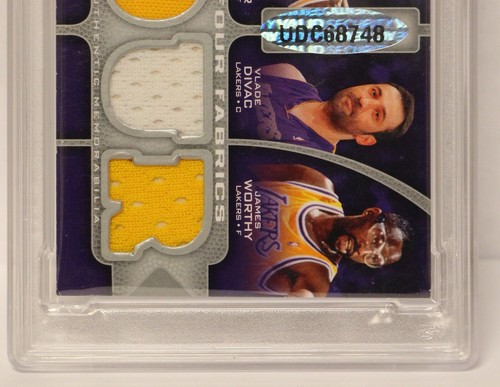 2009 SP Game Used Multiplayer 4 on 4 Fabrics Bulls VS Lakers PSA 3 - Picture 9 of 10