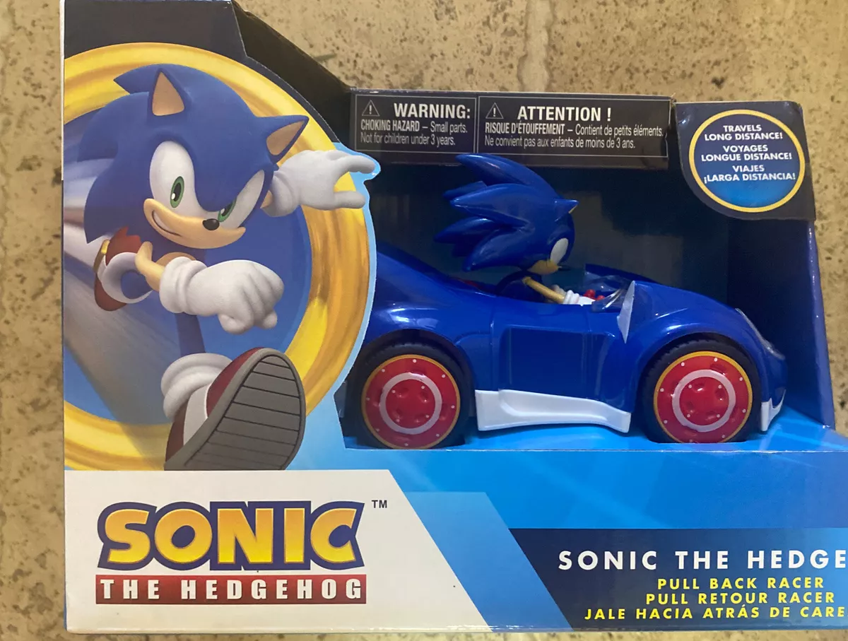 NKOK Official Sonic The Hedgehog Movie Toys | Sega Racing Pull Back Speed  Racer | Large Size Toy Car- Blue